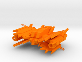 Retro Abyss in Orange Smooth Versatile Plastic