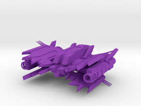 Retro Abyss in Purple Smooth Versatile Plastic