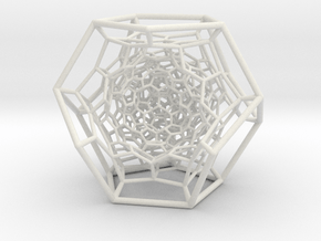 120 Cell (Open Structure) in White Natural Versatile Plastic: Medium