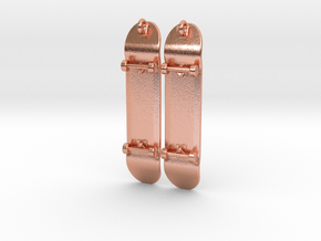 Skateboard I - Drop Earrings in Natural Copper