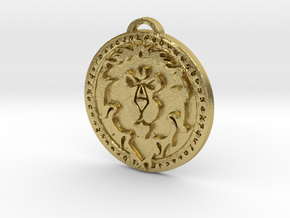 Alliance Faction Medallion in Natural Brass