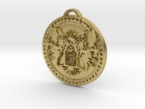 Death Knight Class Medallion in Natural Brass