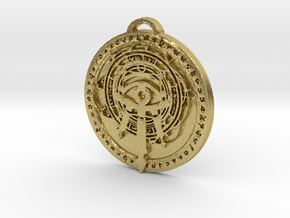 Mage Class Medallion in Natural Brass