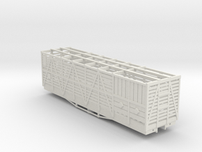 HO scale Queensland Rail KSA Wagon in White Natural Versatile Plastic