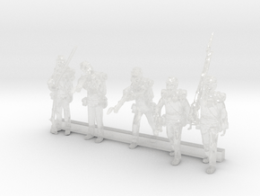 HO Scale American Civil War Figures 2 in Clear Ultra Fine Detail Plastic