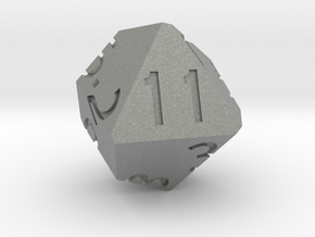 Threefold Polyhedral d11 in Gray PA12