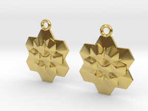 Hexa flower in Polished Brass