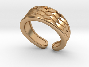 Tiled ring in Polished Bronze