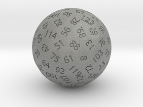d123 Sphere Dice in Gray PA12