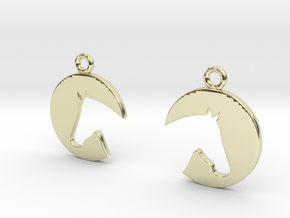 horse silhouet in 14K Yellow Gold