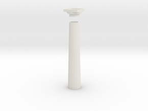17.5cm Doric Column - hollow core - Hollow plinth  in White Natural Versatile Plastic