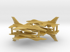 1:400 Scale F-16C (Wing Drop Tanks Only, Gear Up) in Tan Fine Detail Plastic