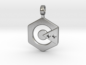 C++ Keychain in Natural Silver