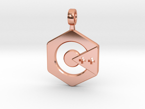 C++ Keychain in Polished Copper