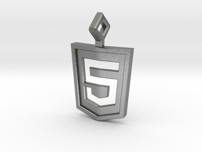 HTML 5 Keychain in Natural Silver