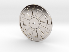 Sonnenrad - Black Sun - Sun Wheel Charm in Platinum
