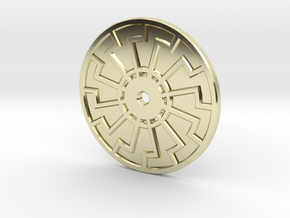Sonnenrad - Black Sun - Sun Wheel Charm in 14K Yellow Gold