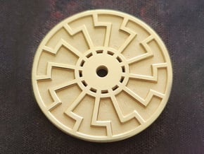 Sonnenrad - Black Sun - Sun Wheel Charm in 14k Gold Plated Brass