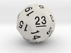 d23 Sphere Dice (White) in Matte High Definition Full Color
