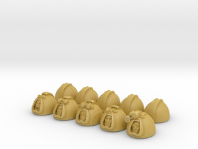 Angels of Rage V10 Squad Exposed Helmets X10 in Tan Fine Detail Plastic