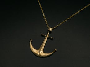 Anchor in Natural Brass