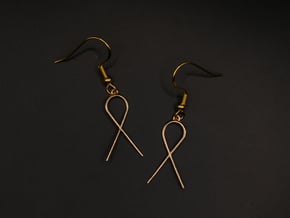 Runish Fish II - Drop Earrings in Natural Bronze