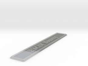 Nameplate HMAV Bounty (10 cm) in Clear Ultra Fine Detail Plastic