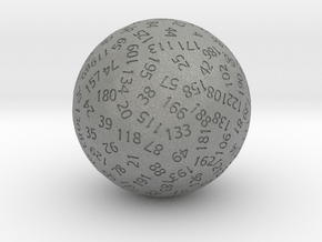 d197 Sphere Dice in Gray PA12
