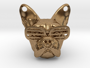 French Bulldog Pendant in Natural Brass