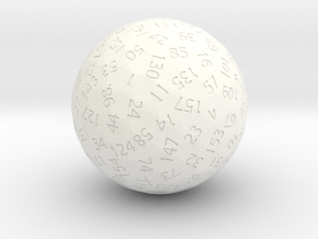 d159 Sphere Dice in White Processed Versatile Plastic