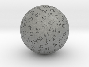d159 Sphere Dice in Gray PA12