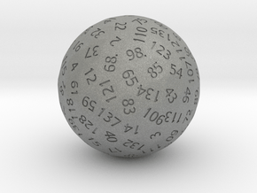 d141 Sphere Dice in Gray PA12