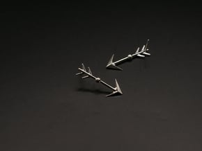 Arrow II - Post Earrings in Natural Silver