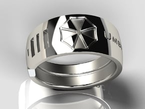 Umbrella Corporation Ring-2 in 14k White Gold: 10 / 61.5