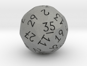 d35 Sphere Dice (old) in Gray PA12