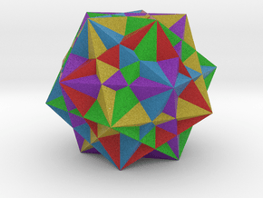 Compound Of 5 Cubes in Natural Full Color Nylon 12 (MJF)