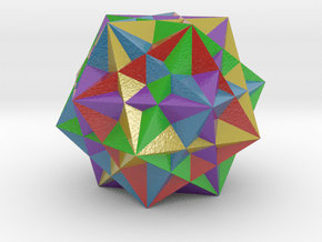 Compound Of 5 Cubes in Smooth Full Color Nylon 12 (MJF)