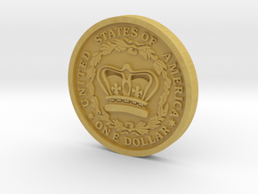 RE5 One Dollar coins in Tan Fine Detail Plastic