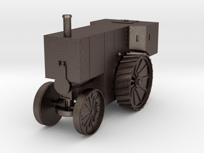 Fowler B5 Armoured Road Train 6mm version in Polished Bronzed-Silver Steel