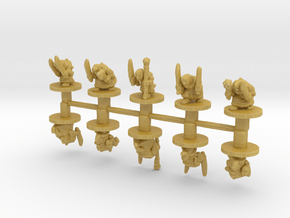 Ratmen monks 6mm miniature model set fantasy rpg in Tan Fine Detail Plastic
