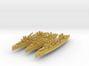 French Armored Cruisers (WW1) in Tan Fine Detail Plastic: 1:3000