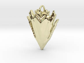 Crown Dárt Pendant in 14K Yellow Gold: Extra Small