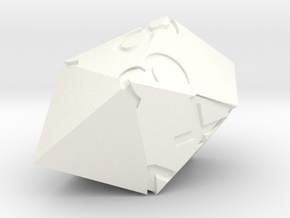 d8 Gyroelongated square bipyramid in White Processed Versatile Plastic