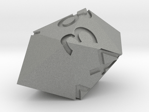 d8 Gyroelongated square bipyramid in Gray PA12