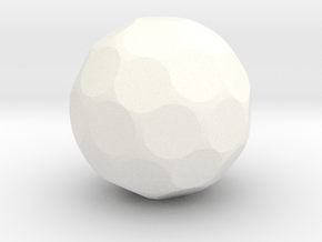 Blank D42 Sphere Dice in White Smooth Versatile Plastic