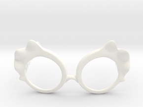 Wave Glasses in White Smooth Versatile Plastic: Small