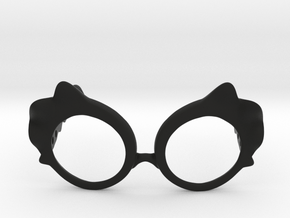 Wave Glasses in Black Smooth Versatile Plastic: Small