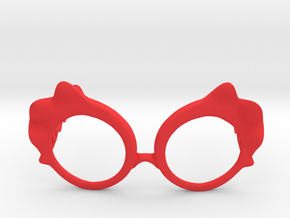 Wave Glasses in Red Smooth Versatile Plastic: Small