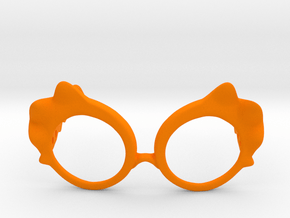 Wave Glasses in Orange Smooth Versatile Plastic: Small