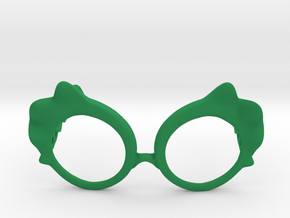 Wave Glasses in Green Smooth Versatile Plastic: Small